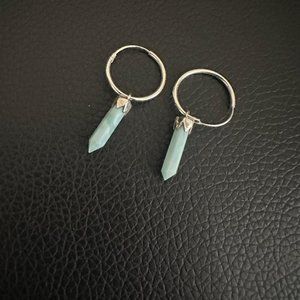 Sterling Silver Larimar Earrings